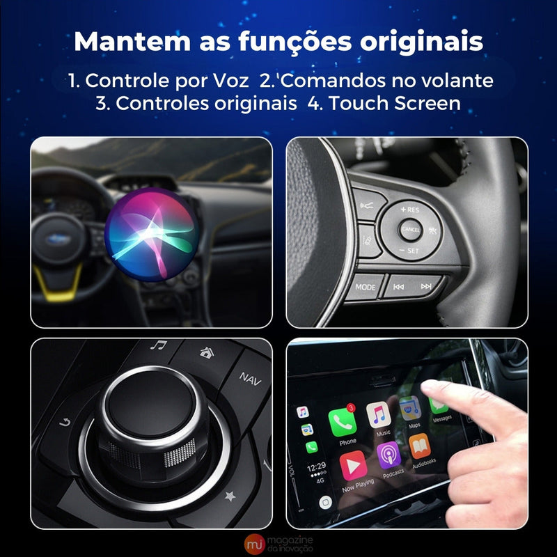 Adaptador Bluetooth para Android Auto/Apple CarPlay - MultimidiaWireless™