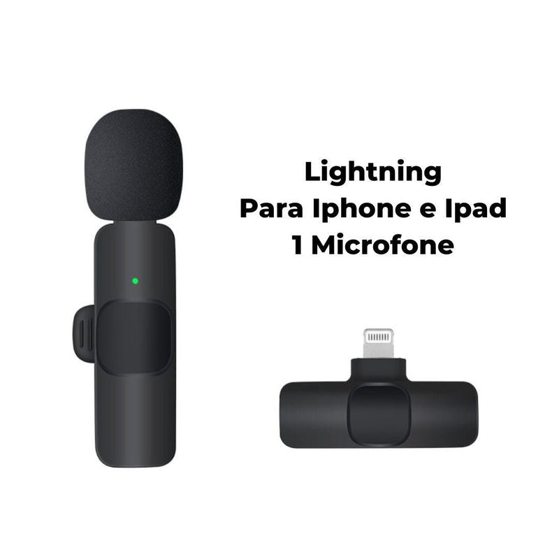 Microfone de Lapela Sem Fio para Celular - K8 Premium Mic™ - Magazine da Inovação