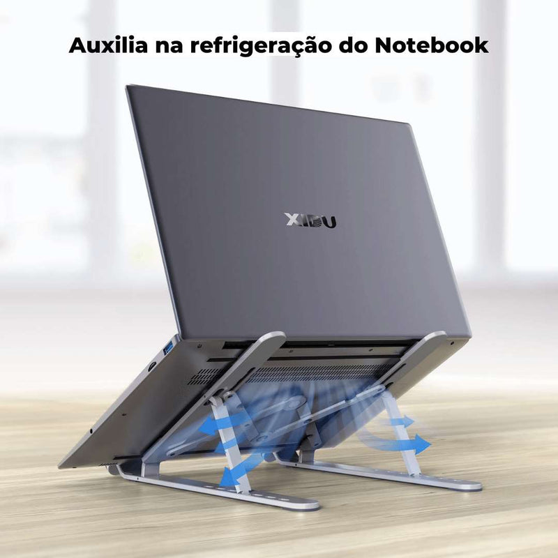 Suporte Ergonômico retrátil para Notebook - AluminiumStand - Magazine da Inovação