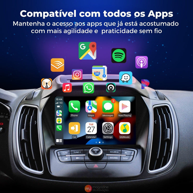 Adaptador Bluetooth Apple CarPlay - MultimidiaWireless™