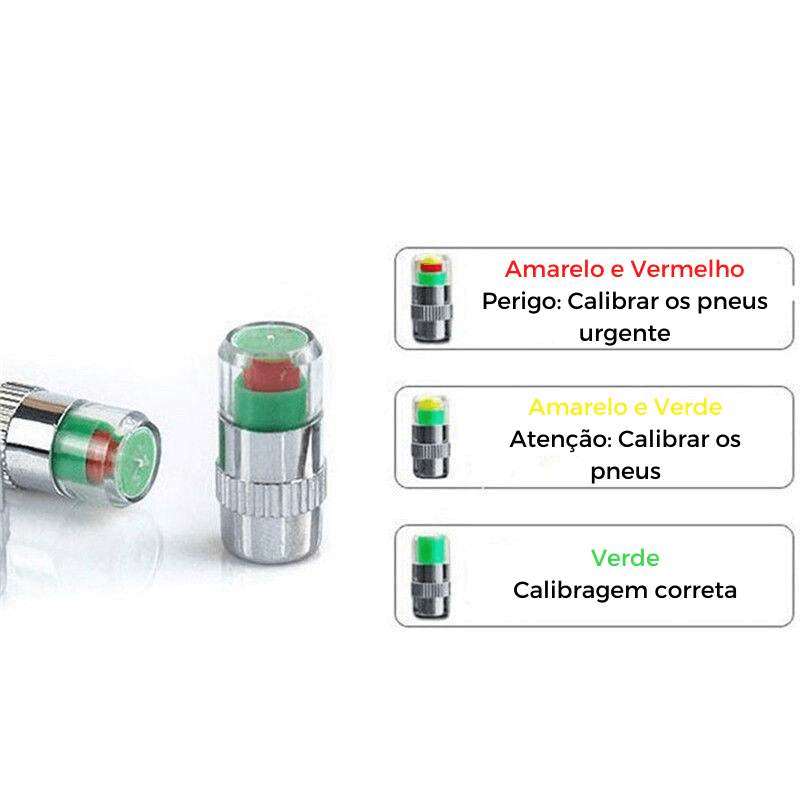 Bico com indicação de pressão de Pneus - 4 unidades-Magazine da Inovação-