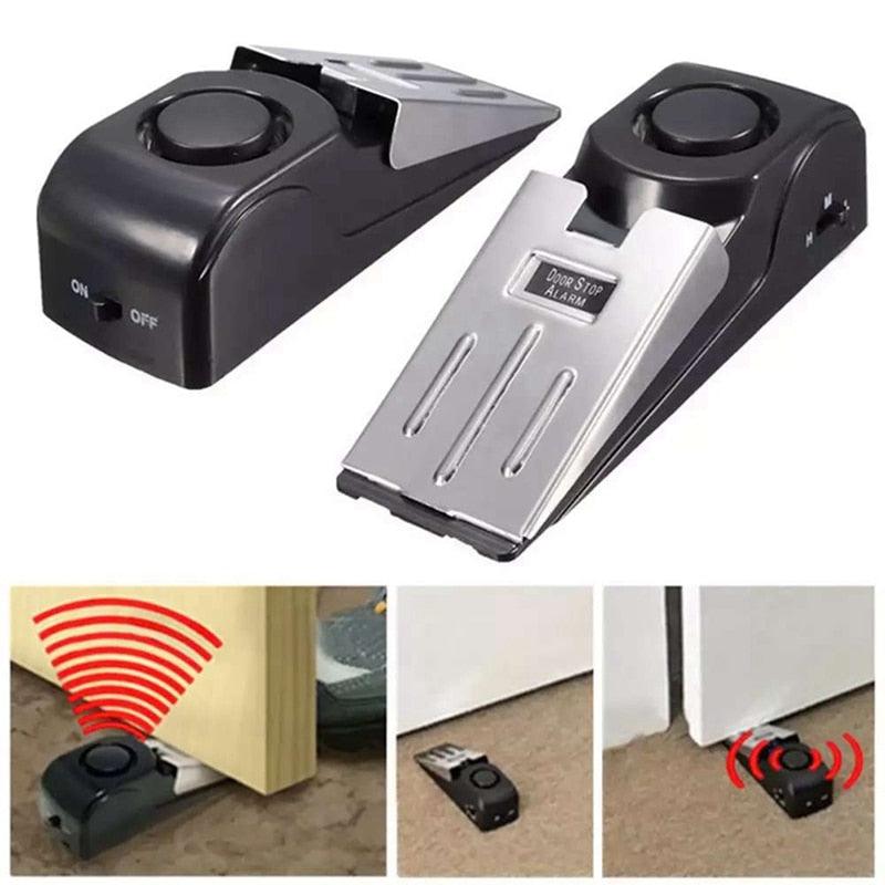 Wireless 125dB Door Stop Alarm Lock Vibration Sensor Hotel Security System Anti-theft Alarm Door Stopper For Home - Magazine da Inovação