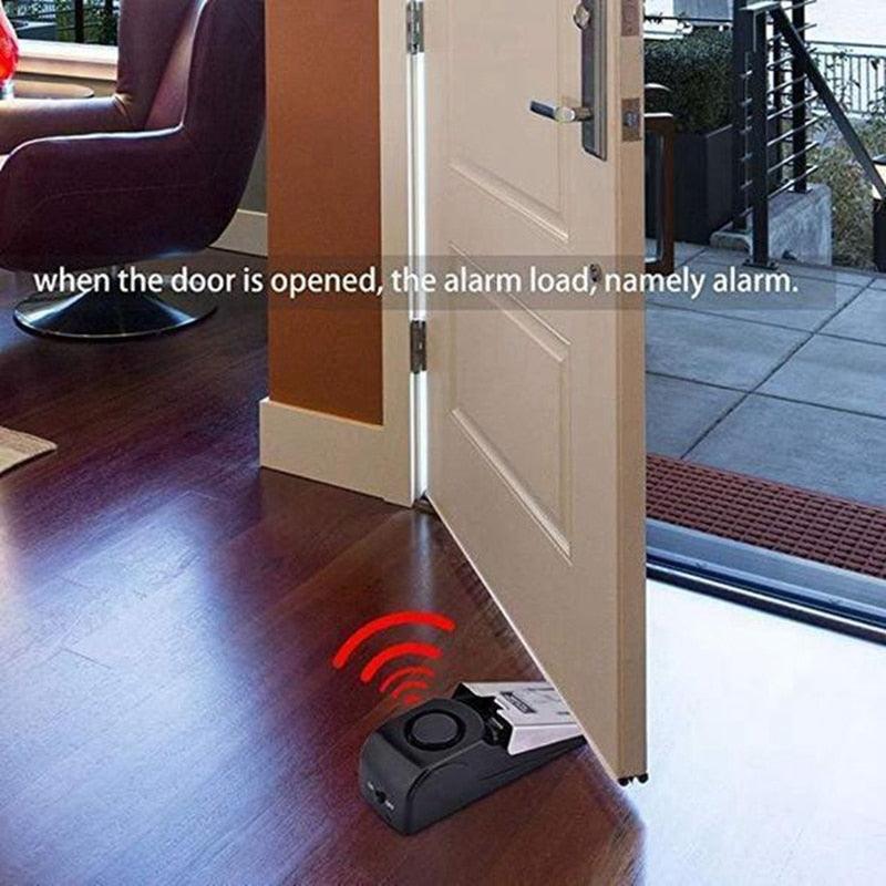 Wireless 125dB Door Stop Alarm Lock Vibration Sensor Hotel Security System Anti-theft Alarm Door Stopper For Home - Magazine da Inovação