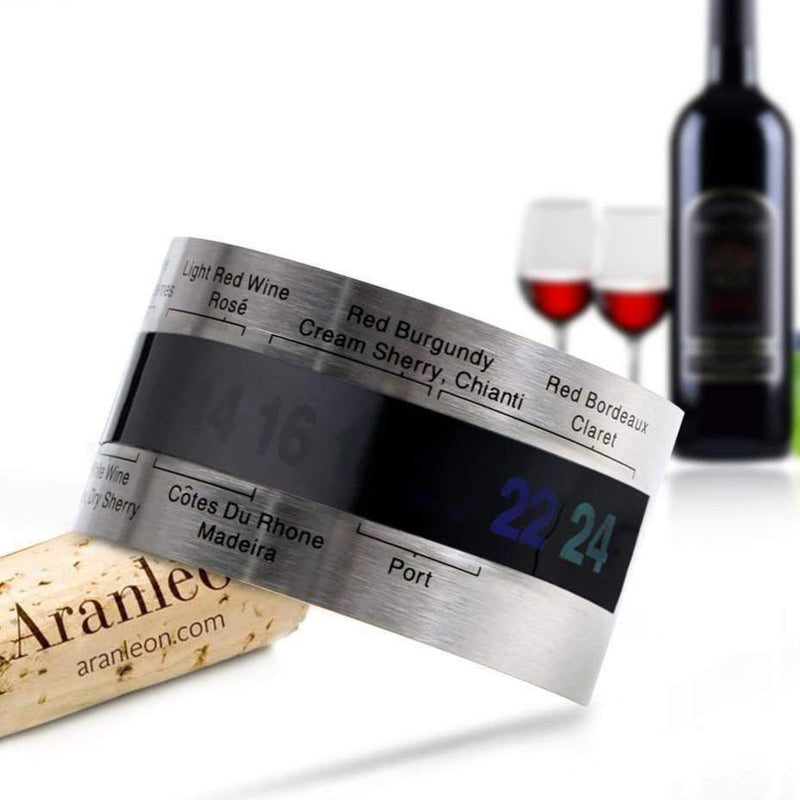 Termômetro Fotossensível tipo Bracelete para Garrafa de Vinho-Magazine da Inovação-