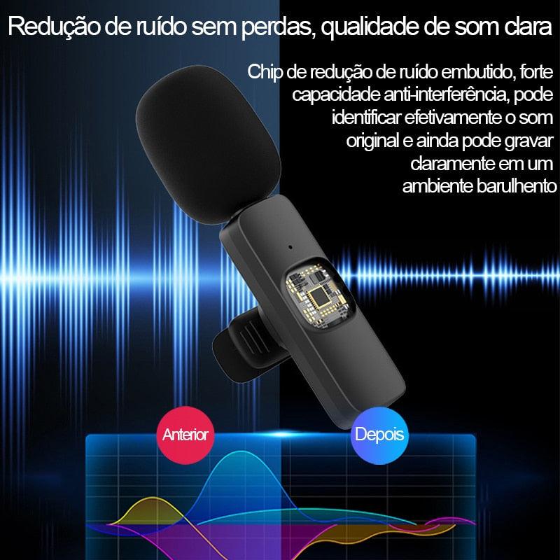 Microfone de Lapela Sem Fio para Celular - K8 Premium Mic™ - Magazine da Inovação