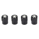 Tampa de válvula de pneu em Metal Black Marcas - 4 Unidades-Magazine da Inovação-